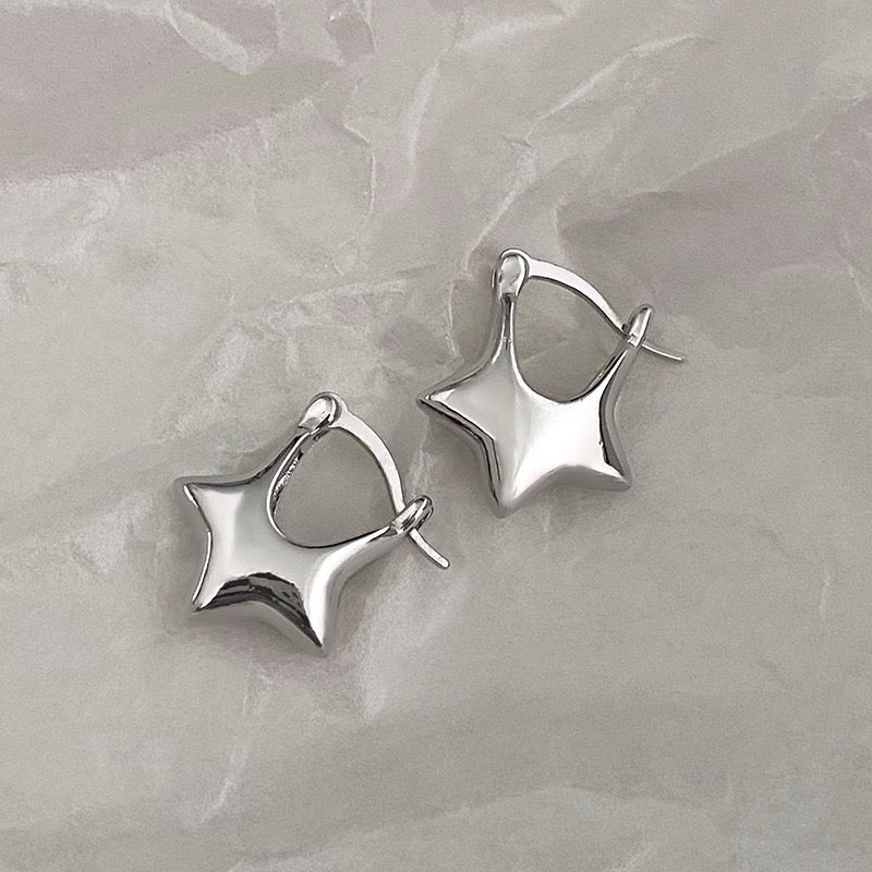 925 Sterling Silver Star Stud Earrings