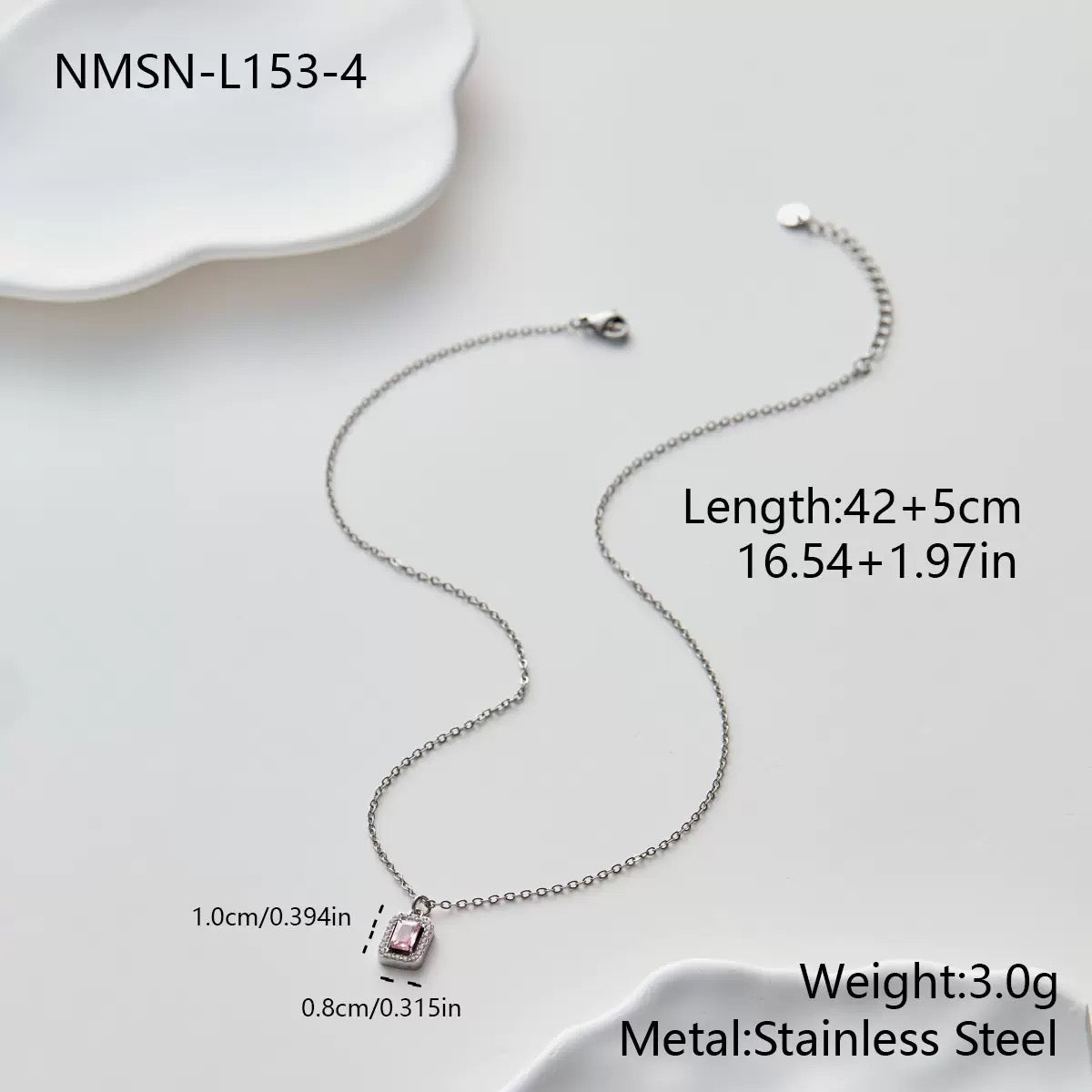 Vintage Zircon Necklace & Earrings Set