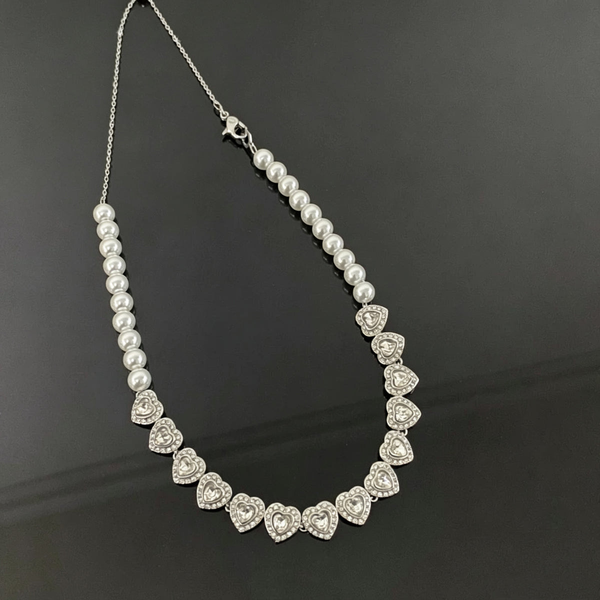 Crystal Heart Jewelry Set | Luxury Rhinestone