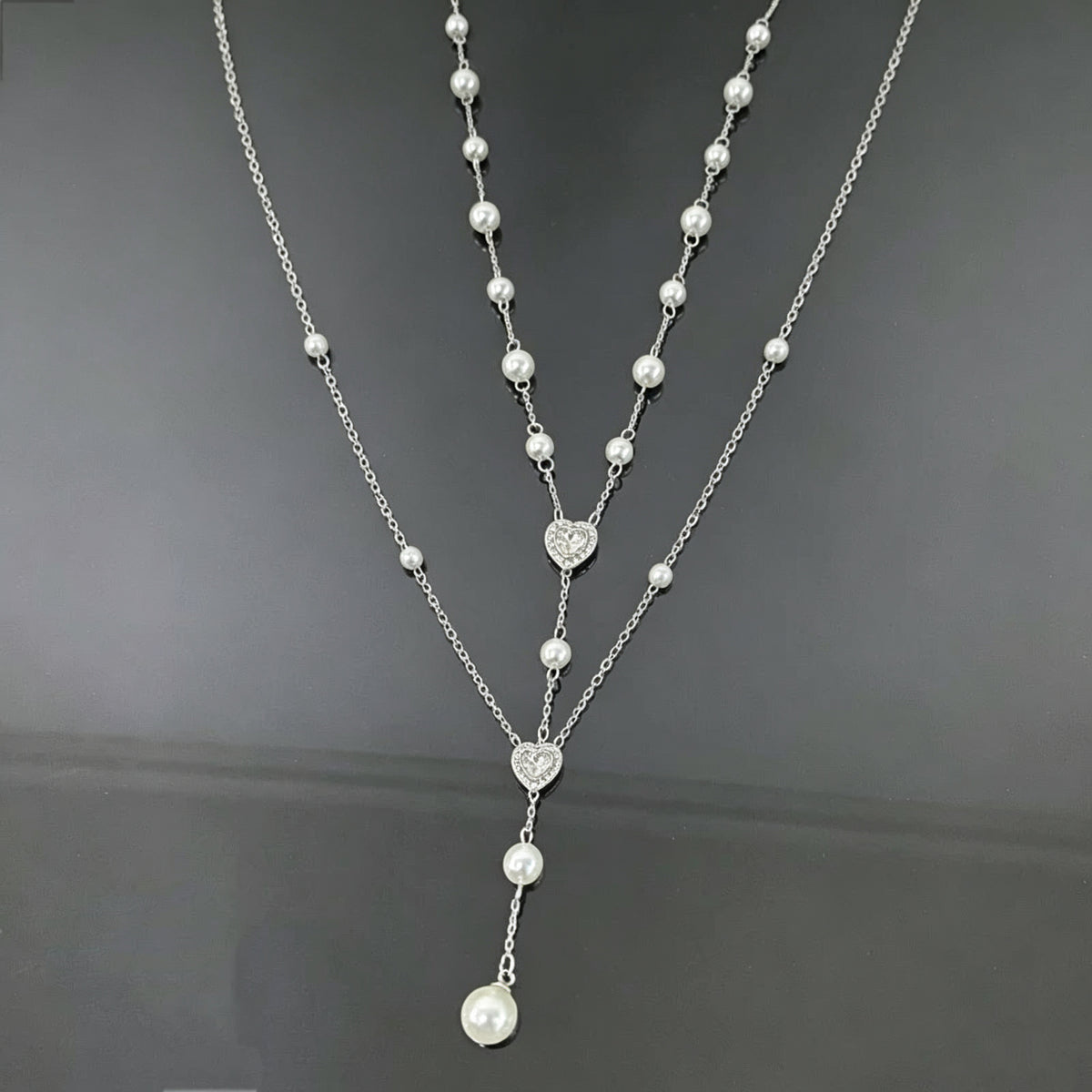Crystal Heart Jewelry Set | Luxury Rhinestone