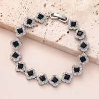 Brass zircon bracelet