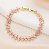 High quality zircon flower oval bracelet