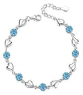 Moissanite in the heart of the sea zircon heart bracelet