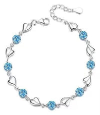 Moissanite in the heart of the sea zircon heart bracelet