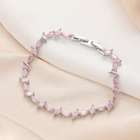 High quality zircon flower oval bracelet