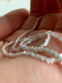 S925 sterling silver sparkling necklace