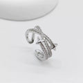 Elegant Meteor Wrap Ring - Sparkling Zircon