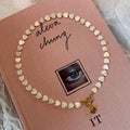 Natural Mother of Pearl Heart Pendant Necklace