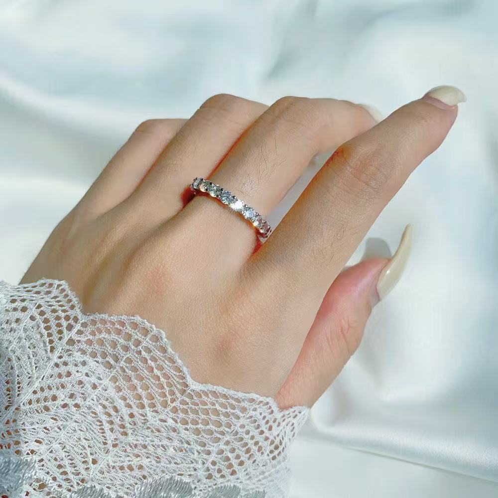 S925 Sterling Silver Full set with Silver Zircon