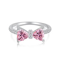 Pink Bow S925 Sterling Silver Ring