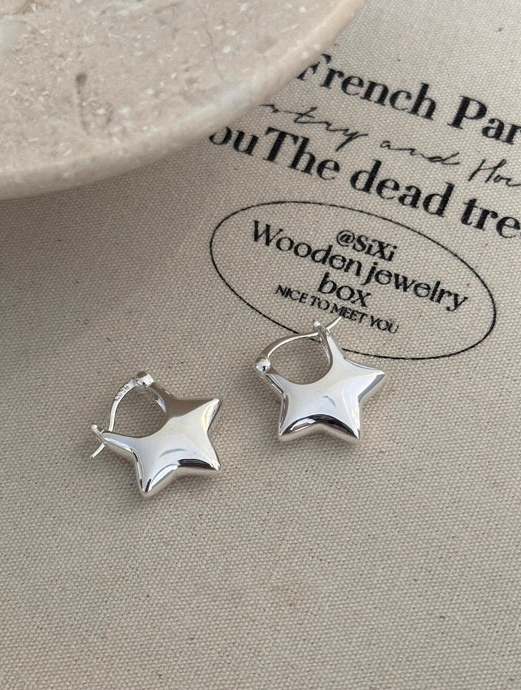 925 Sterling Silver Star Stud Earrings