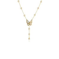 Butterfly Pendant Design Natural Freshwater Pearl Necklace