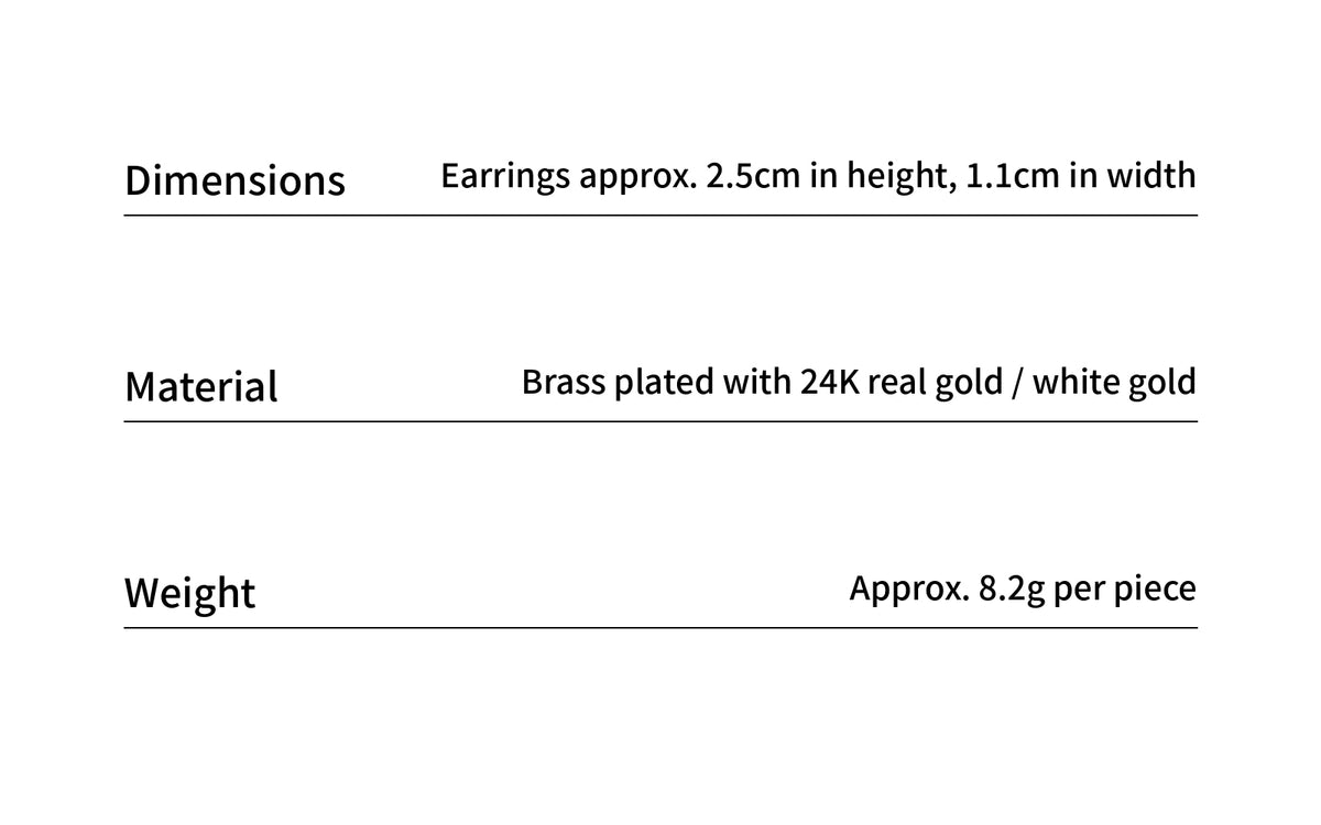 Luxury Quilted Stud Earrings - 24K Gold Plated