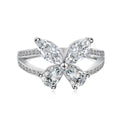 (SILVER) GLASSY BUTTERFLY Ring
