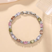 High quality zircon flower oval bracelet