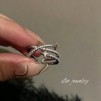 Elegant Meteor Wrap Ring - Sparkling Zircon