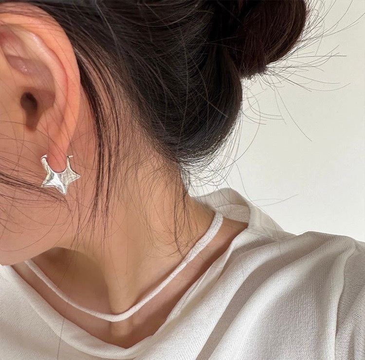 925 Sterling Silver Star Stud Earrings
