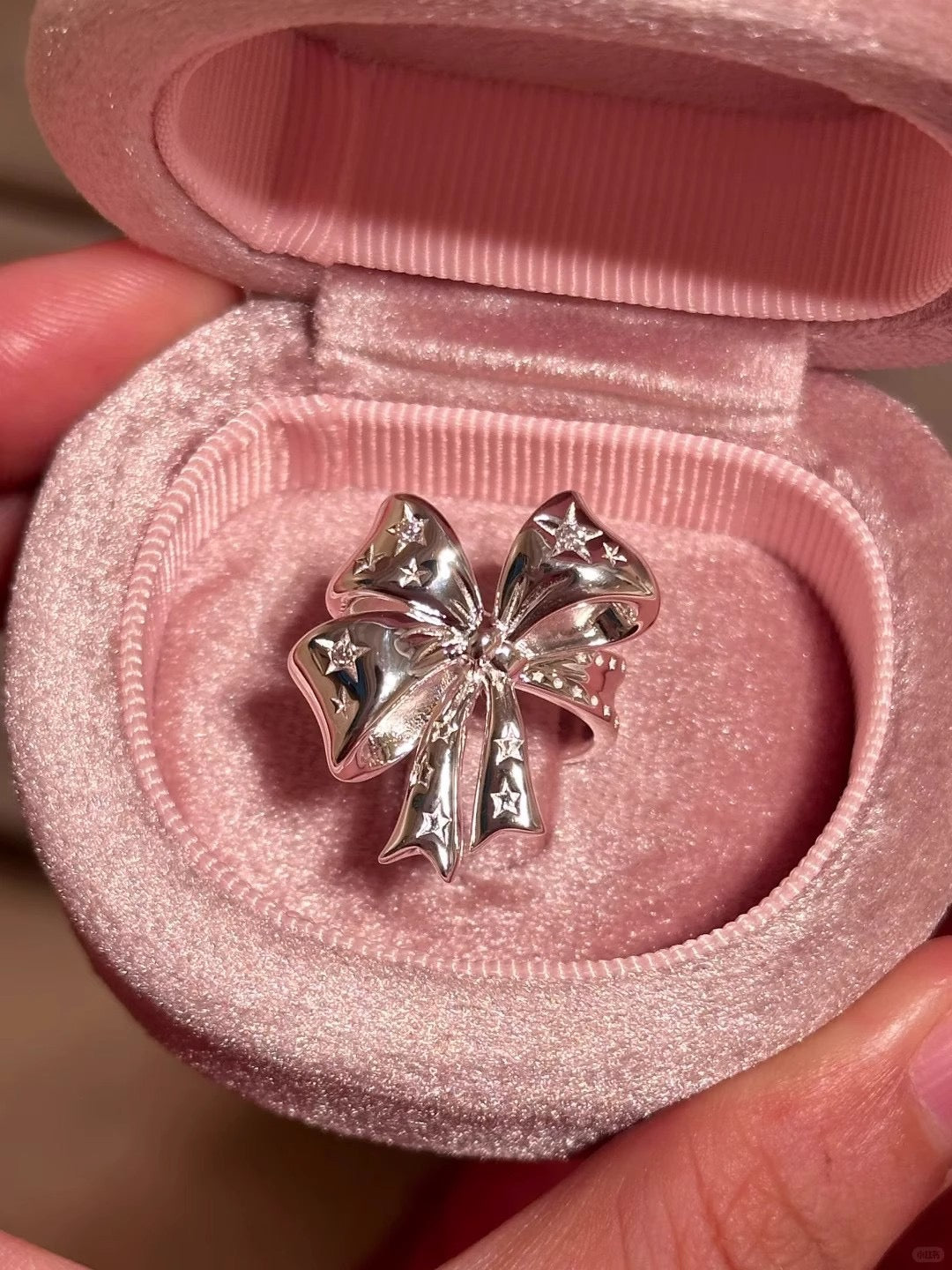 Cute Star Bow Statement Ring - Princess Style