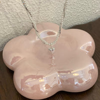 “Kiss of Time” Double Layer Heart Pendant Necklace