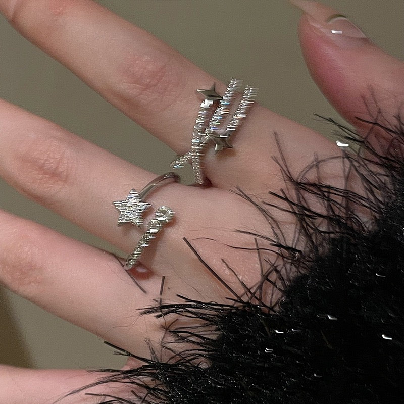Elegant Meteor Wrap Ring - Sparkling Zircon