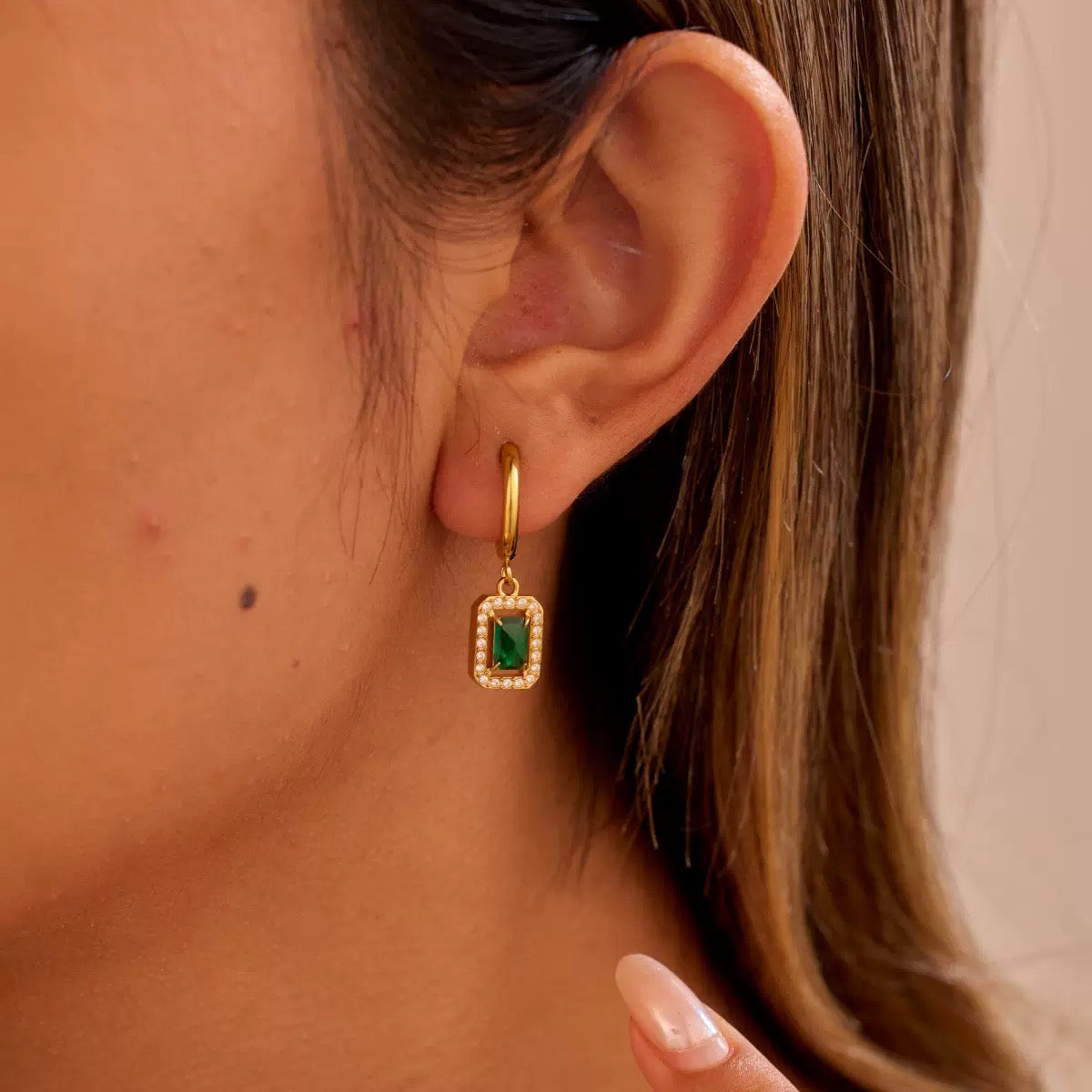 Vintage Zircon Necklace & Earrings Set