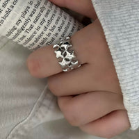 Retro Double Layer Star Ring