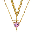 COUPLE HEART & SWORD Matching Necklaces