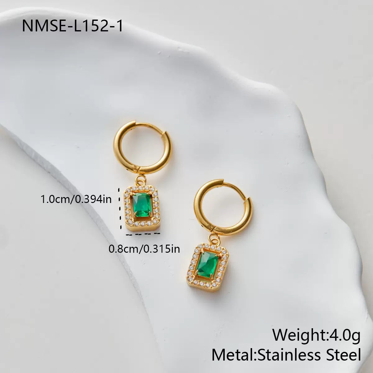 Vintage Zircon Necklace & Earrings Set