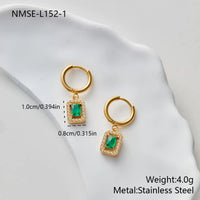 Vintage Zircon Necklace & Earrings Set