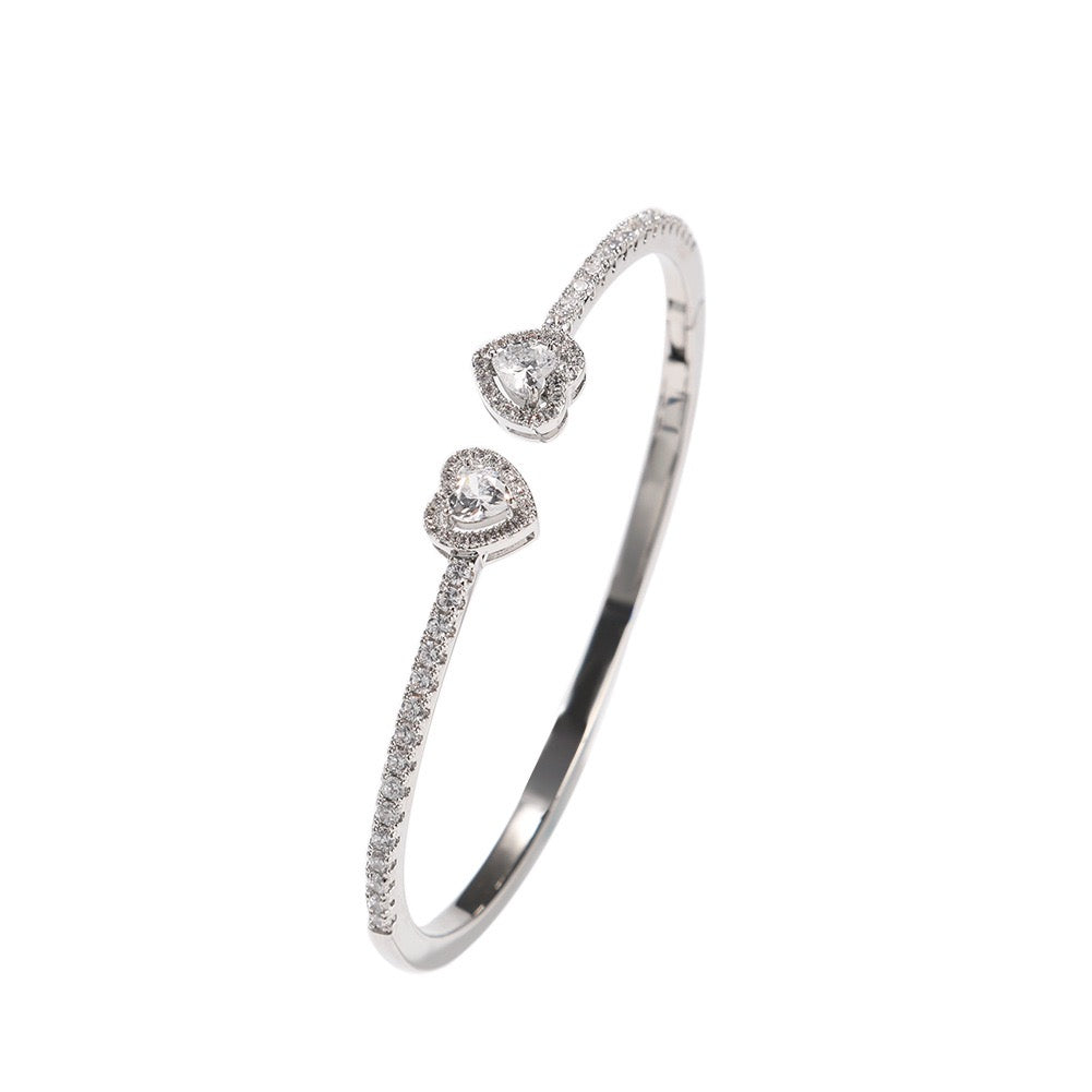 Essentials Set – 3pc Bracelet | Heart Bangle + Cuban + Tennis