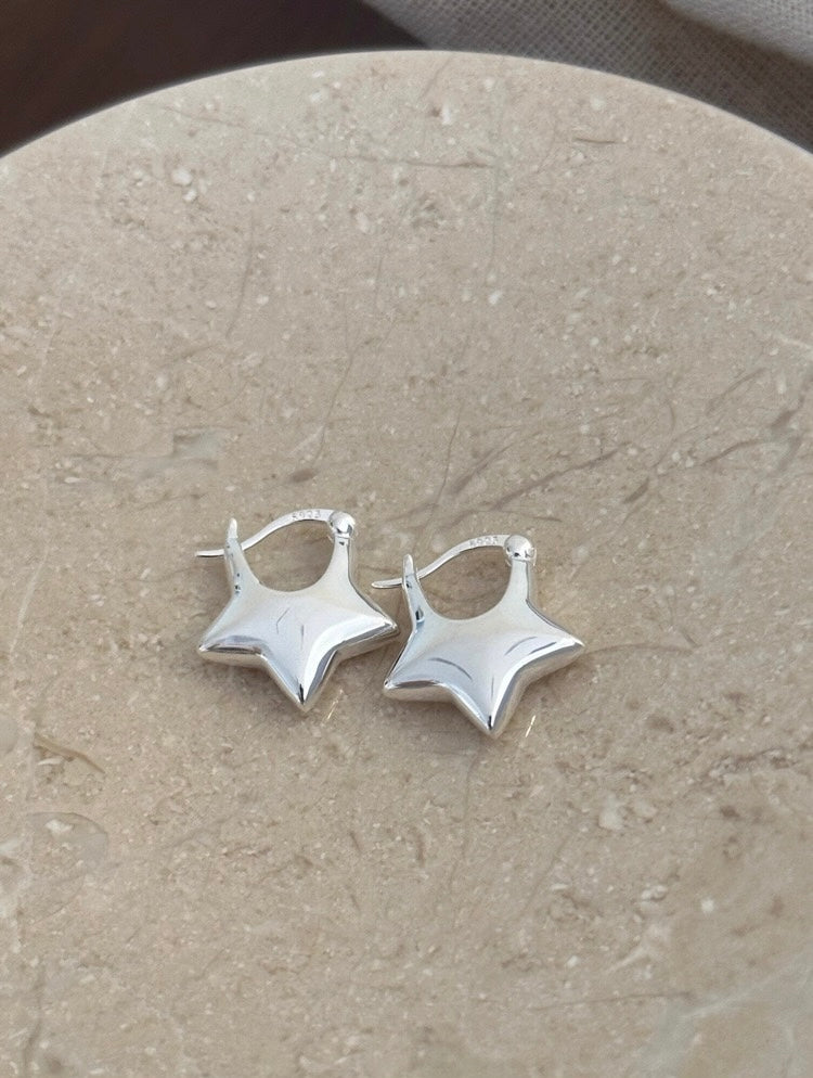 925 Sterling Silver Star Stud Earrings