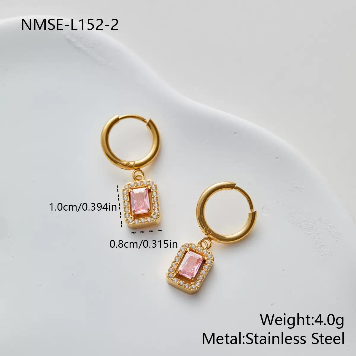 Vintage Zircon Necklace & Earrings Set