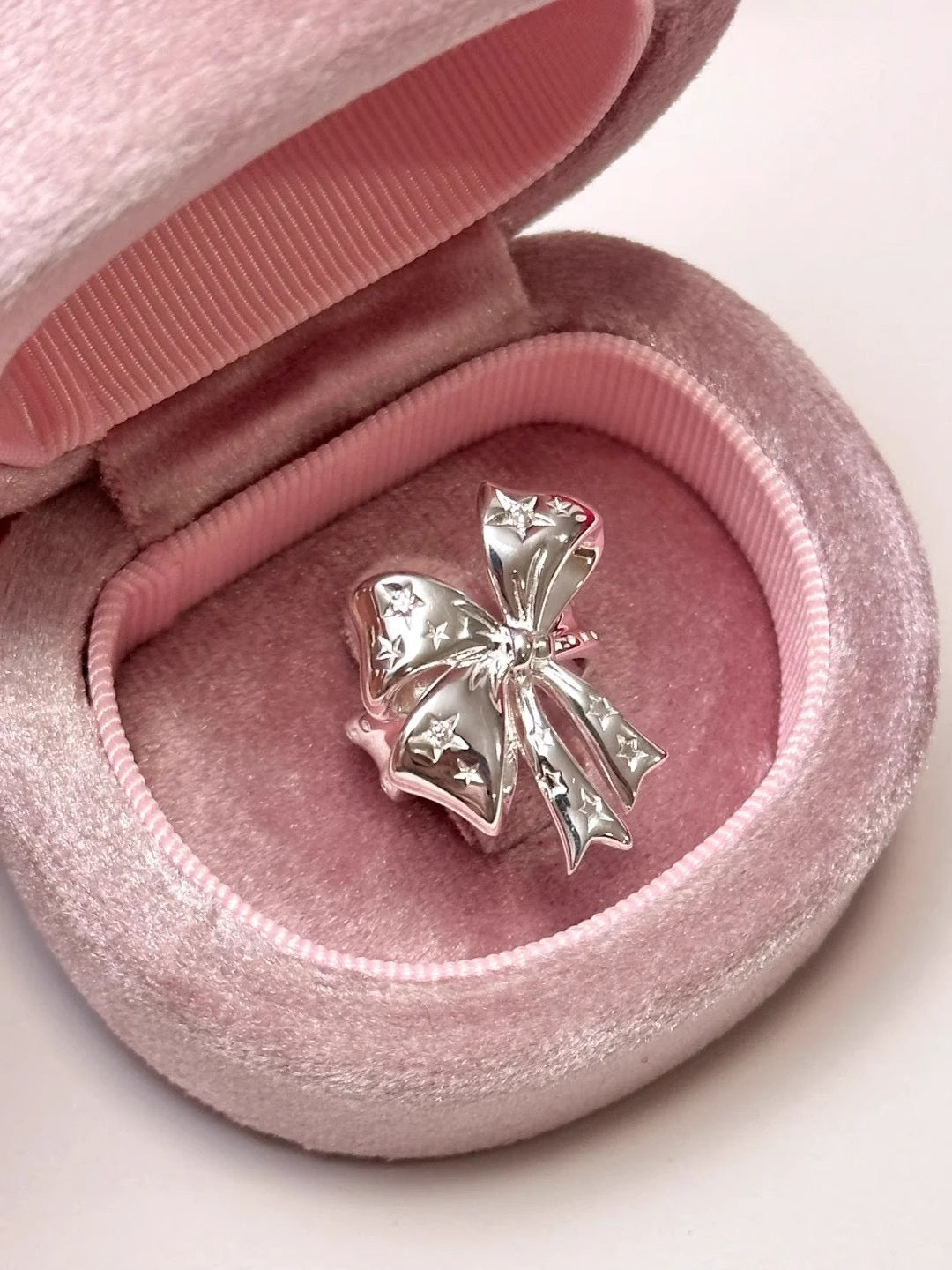 Cute Star Bow Statement Ring - Princess Style