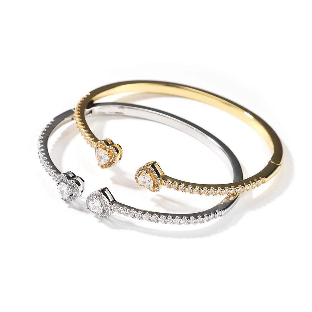 Essentials Set – 3pc Bracelet | Heart Bangle + Cuban + Tennis
