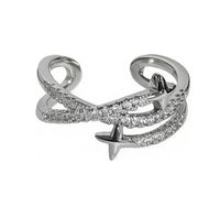 Elegant Meteor Wrap Ring - Sparkling Zircon