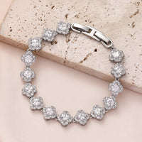 Brass zircon bracelet