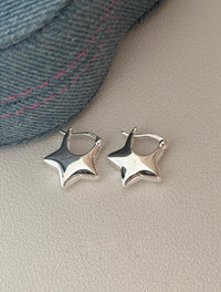 925 Sterling Silver Star Stud Earrings