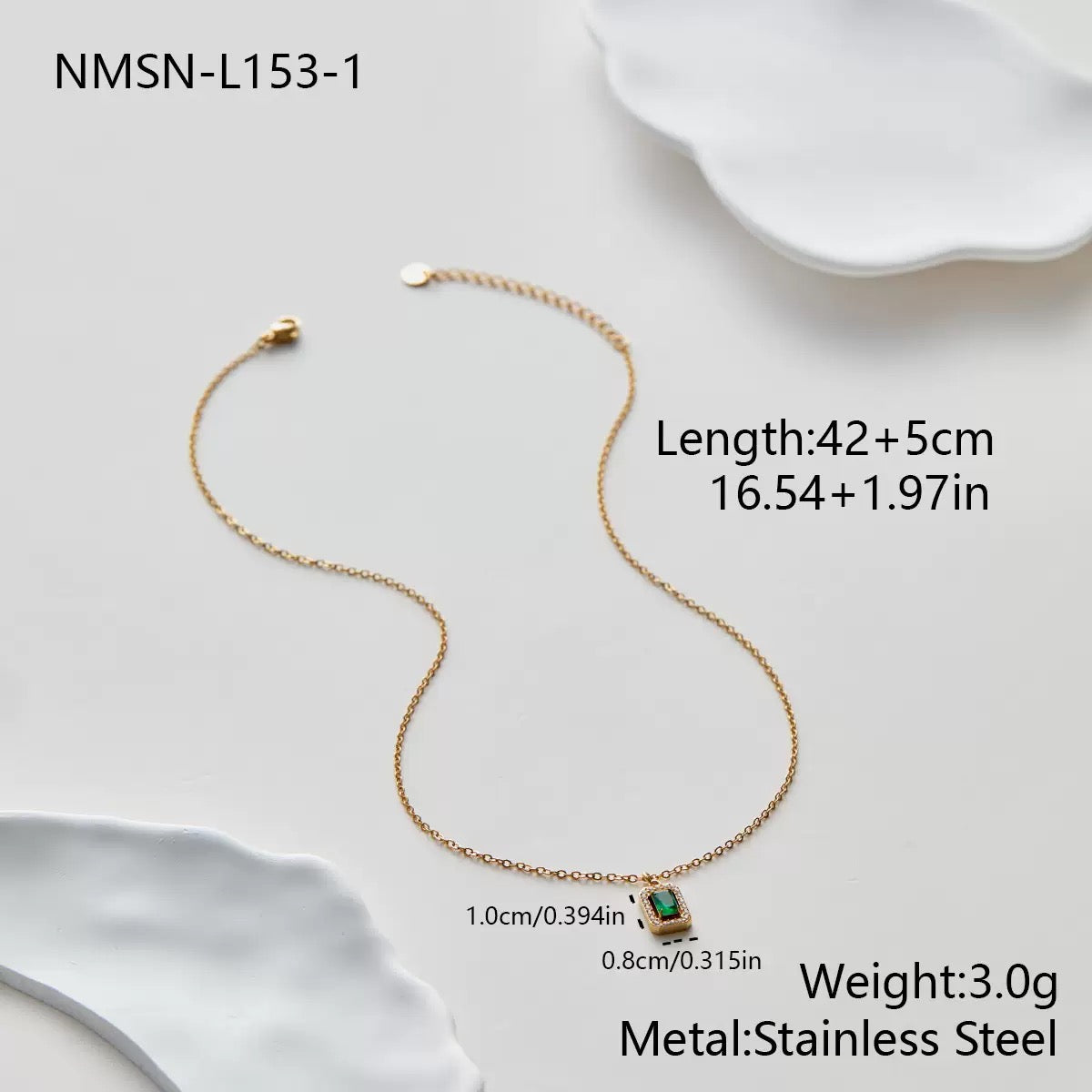 Vintage Zircon Necklace & Earrings Set