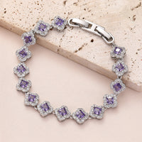 Brass zircon bracelet
