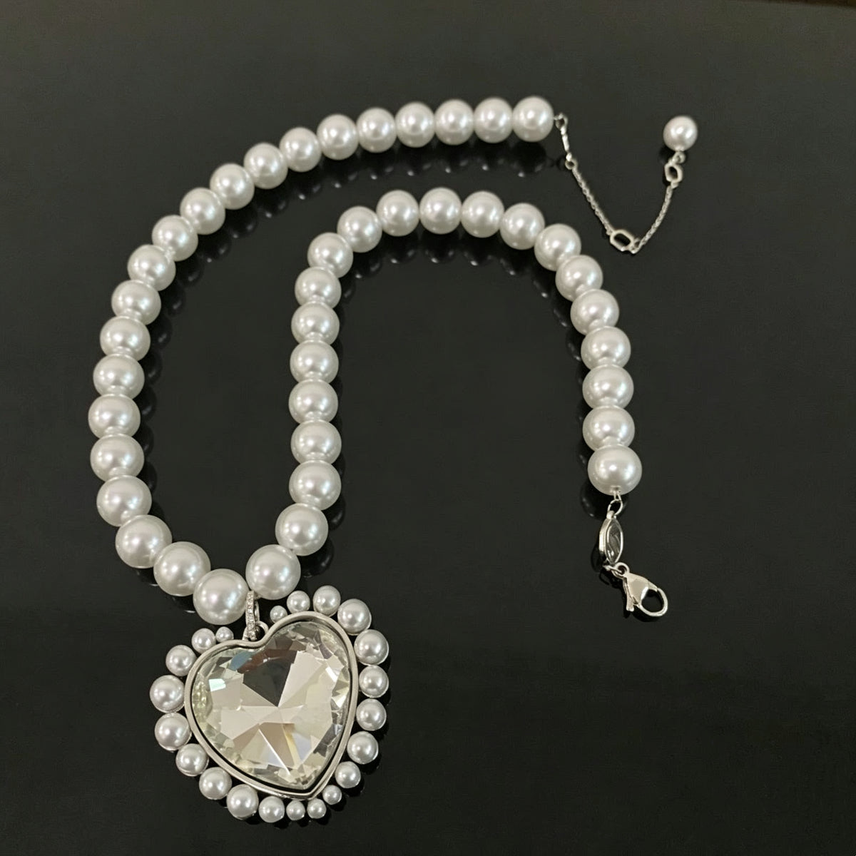 Crystal Heart Jewelry Set | Luxury Rhinestone