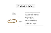 Real gold plated lucky four-leaf clover zircon bracelet