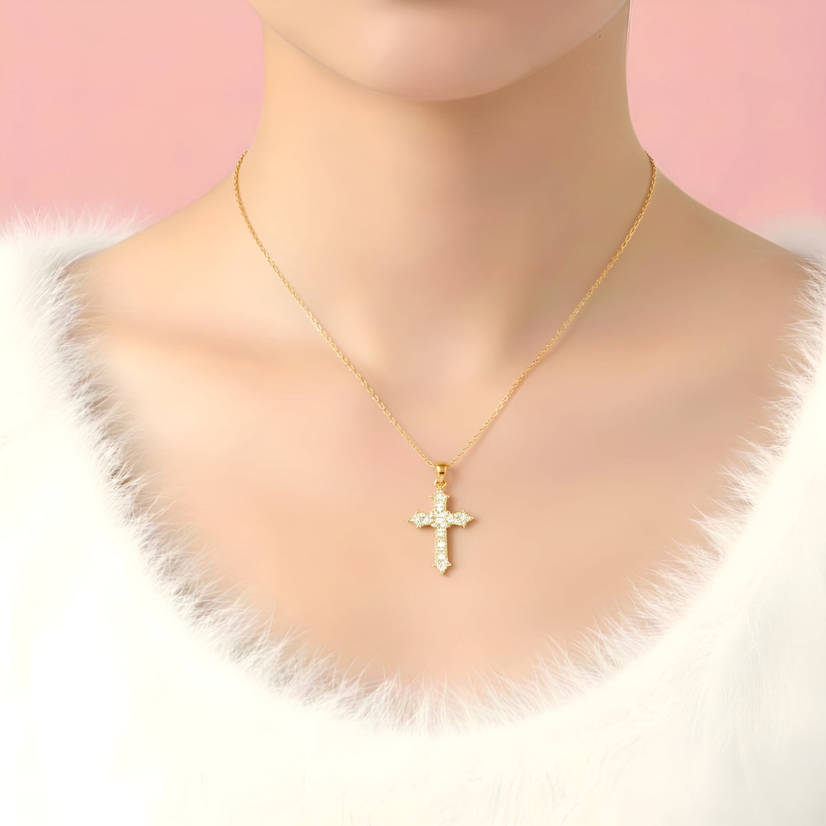 (GOLD) THE PROMISE Cross Necklace