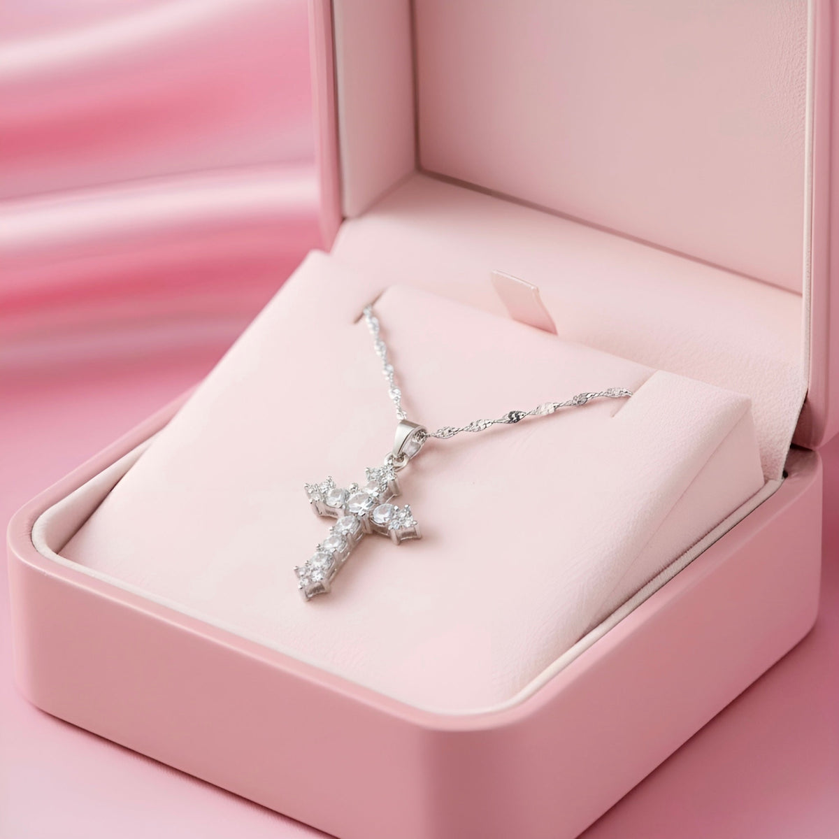 (SILVER) THE PROMISE Cross Necklace