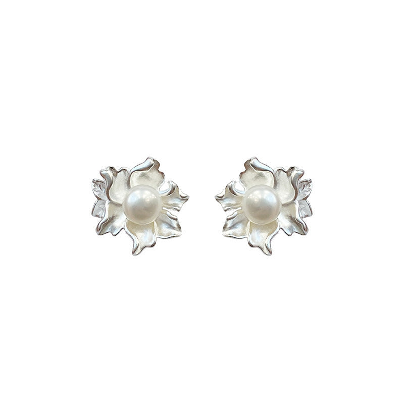 S925 Sterling Silver Pure White Jasmine Earrings