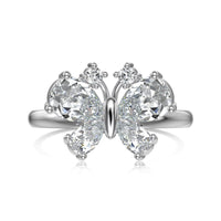 (WHITE) ICED BUTTERFLY Ring