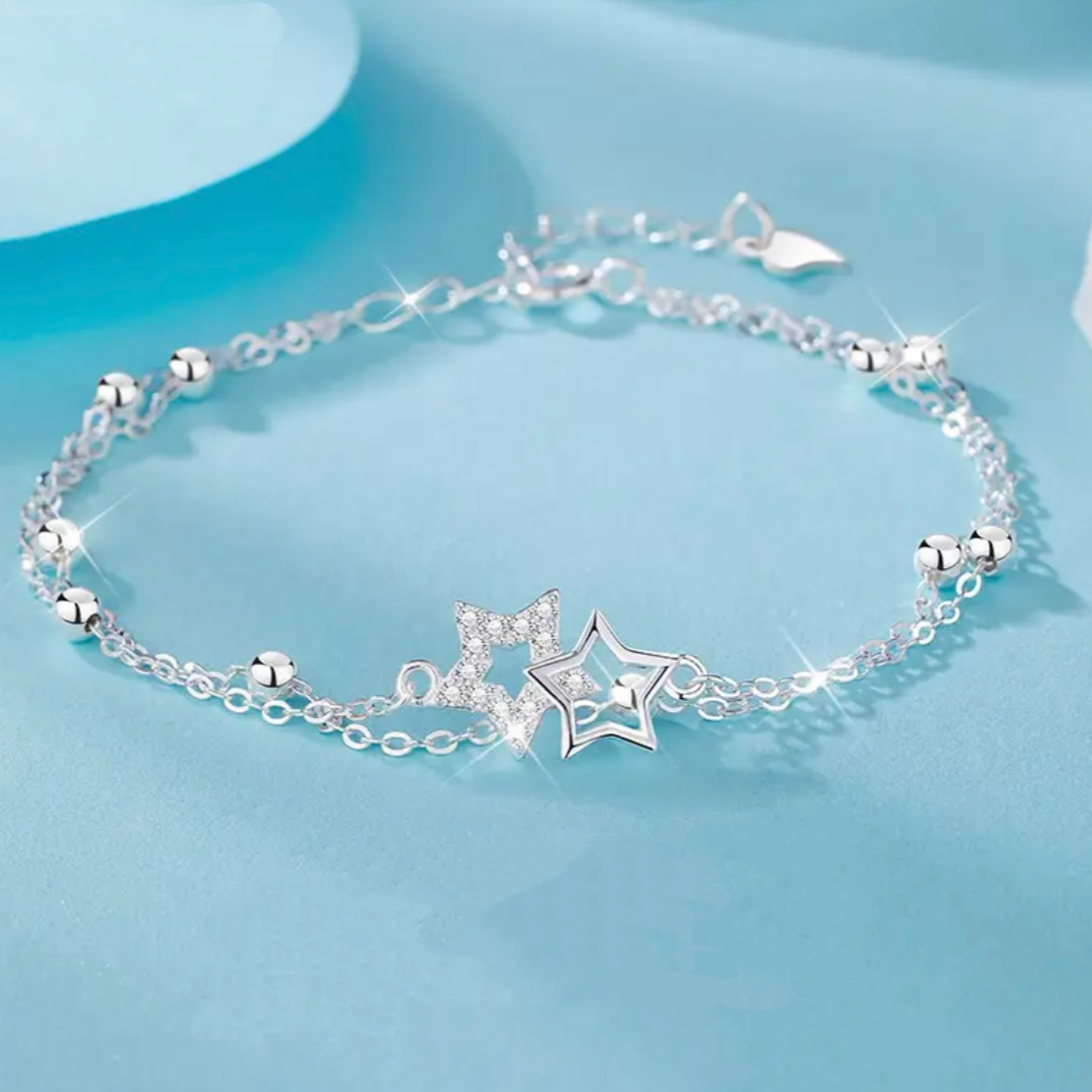 S925 sterling silver starry sky bracelet