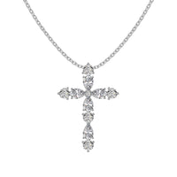 925 sterling silver cross zirconia opal pearl necklace