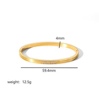 Luxury Star Motif Stainless Steel Bangle –18K Gold Plated