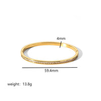 Luxury Star Motif Stainless Steel Bangle –18K Gold Plated