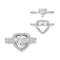 (WHITE) MATCHING HEARTS Ring
